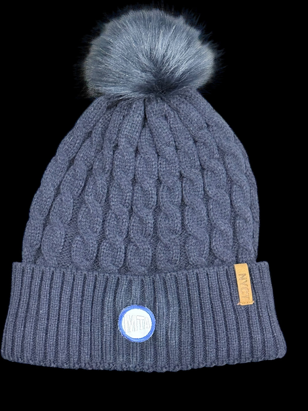 Cable-Knit Pom Beanie