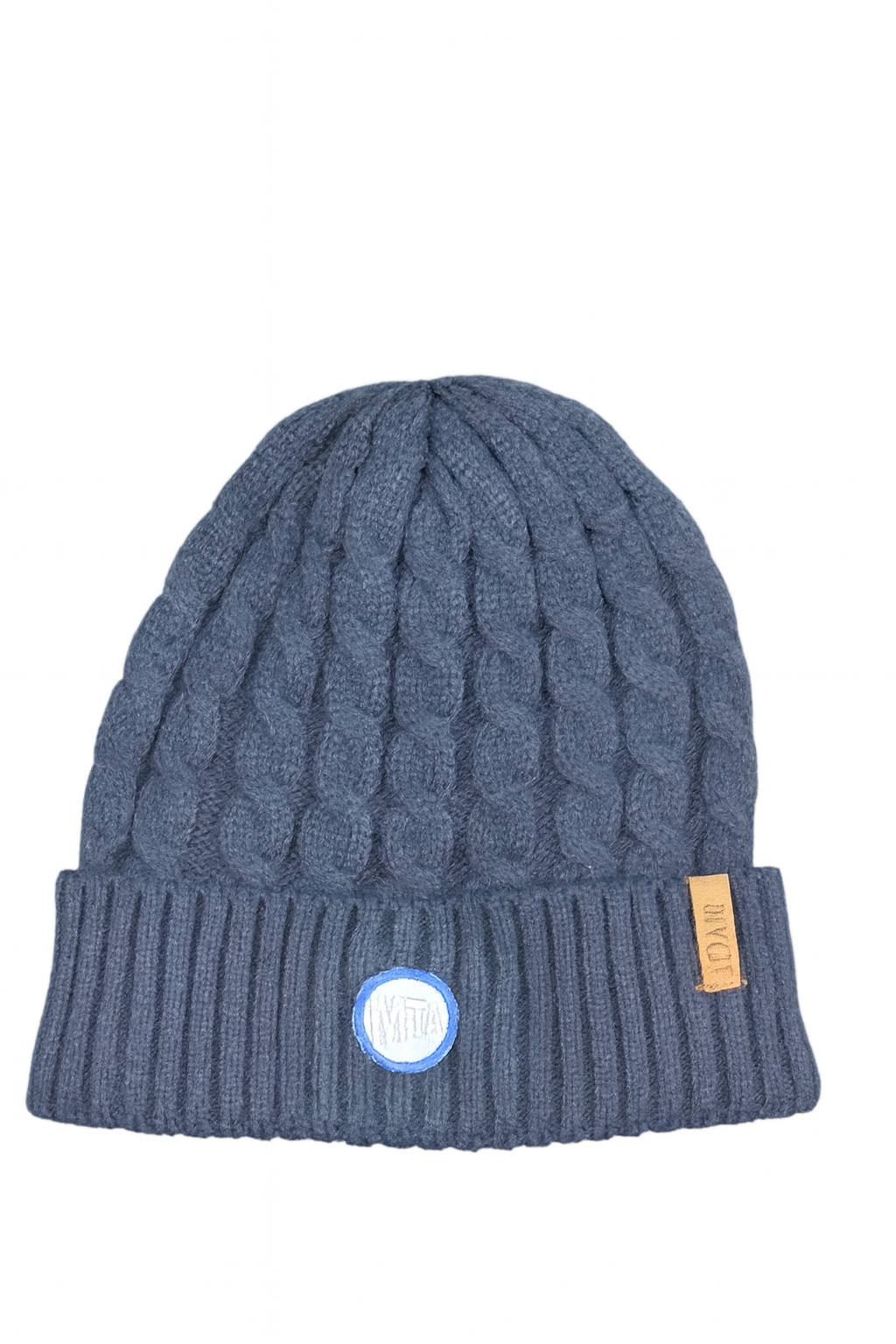 Cable-Knit Pom Beanie