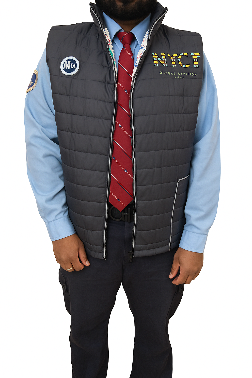 NYCT CHECKERED LOGO VEST