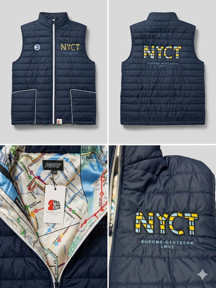 NYCT CHECKERED LOGO VEST