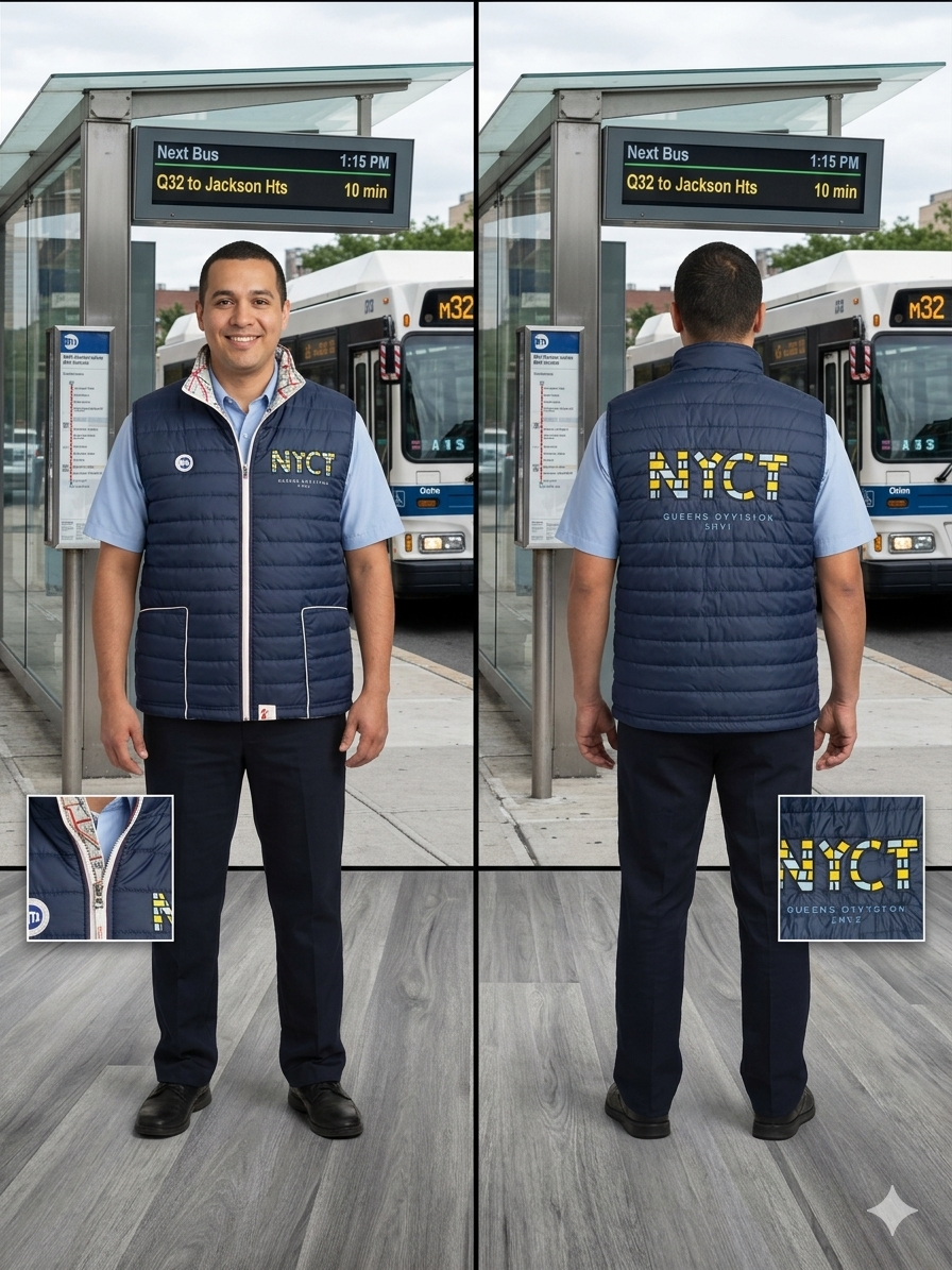 NYCT CHECKERED LOGO VEST